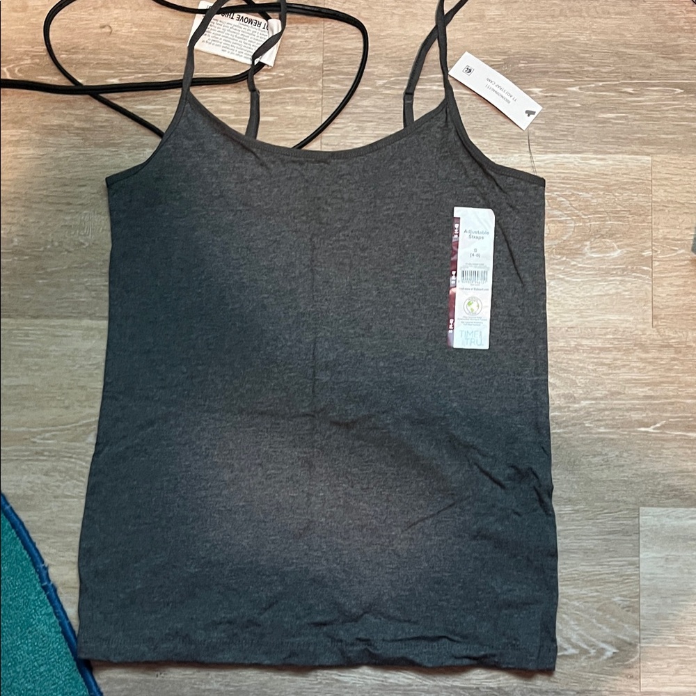Time and Tru Dark Gray Camisole